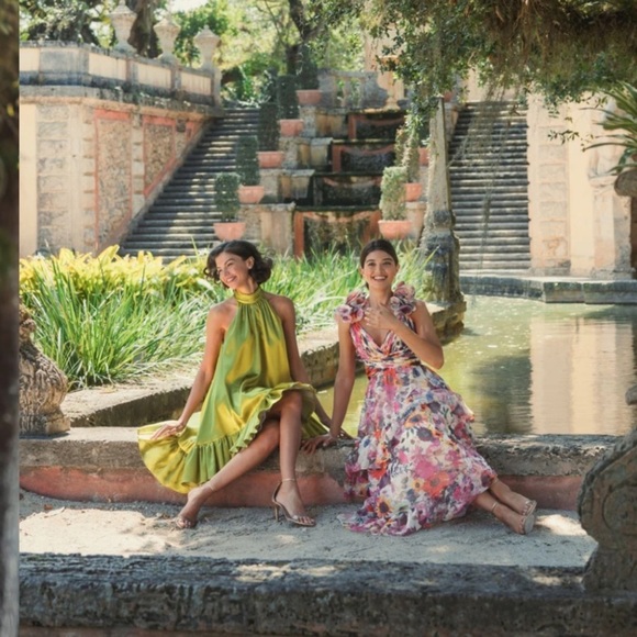 NWT | Mac Duggal 56048 White Multi Ruffle Tiered Floral Chiffon Dress Size 4 - Picture 6 of 16